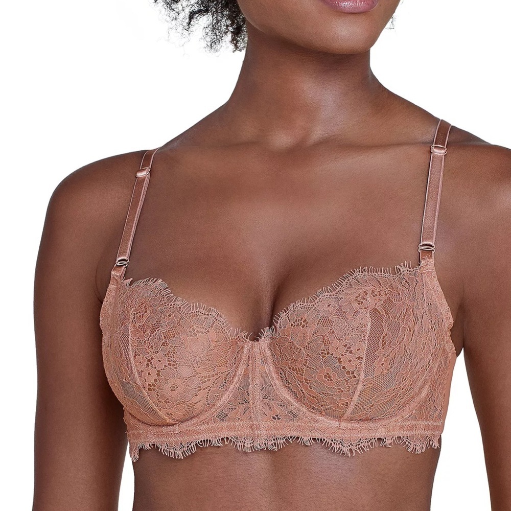 Skatlett Blue Entice Lace Balconette Bra